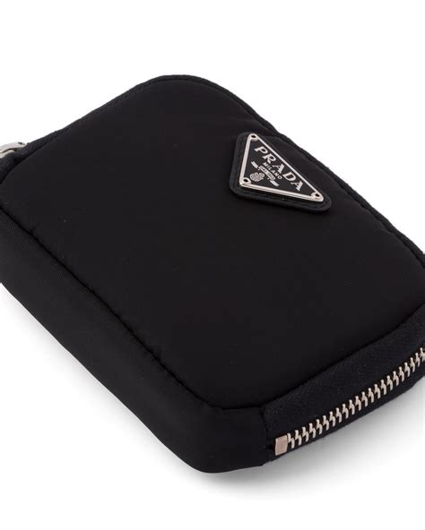 prada black nylon bifold wallet|Prada small wallet price.